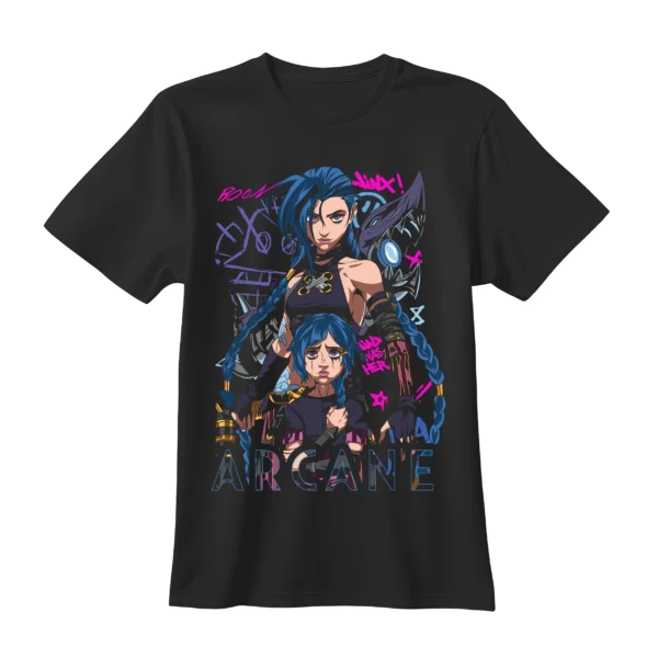 League of Legends – tričko evolúcia Jinx